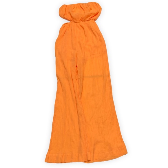 Free People Cut Out For It Jumpsuit Endless Summer Soft Orange Sorbet Color XS - Picture 2 of 6